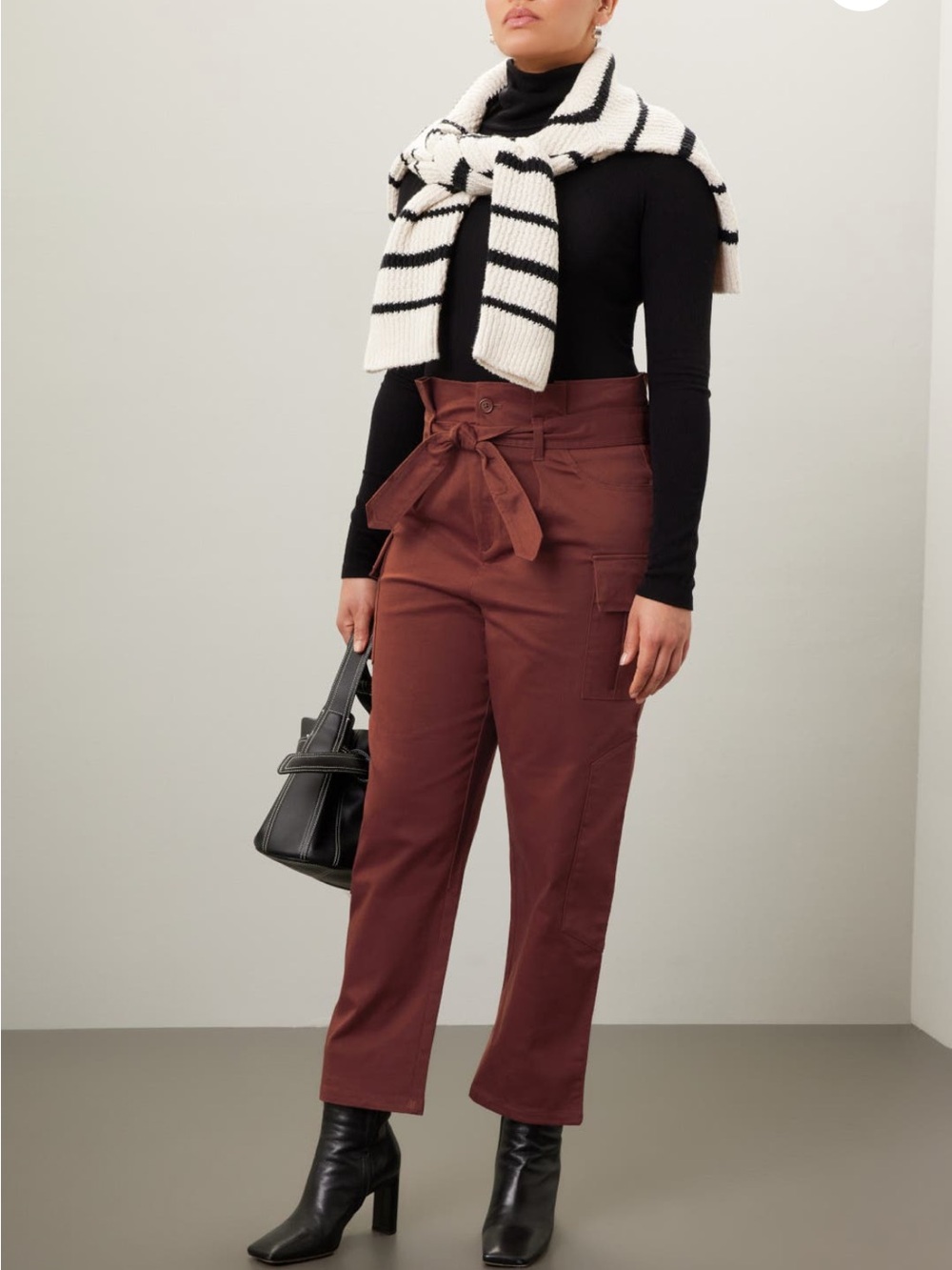 Marissa Webb High-Rise Tie-Waist Straight Leg Pants